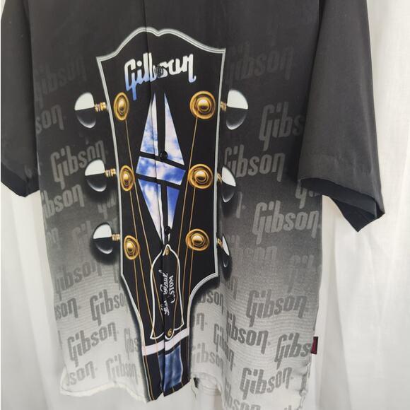 Gibson Tour Wear by Dragonfly Guitar Head Button Up, XL - Picture 2 of 7